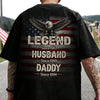 Personalized Legend, Husband, Daddy since American Flag Back Dark Shirt - Father's Day Gift HA75 920860
