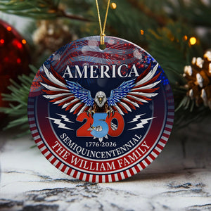250 Years America Semiquincentennial Personalized Ceramic Ornament HA75 898536