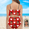Custom Husband Face Bikini Swimsuit With Heart Pattern - Personalized Gift for Women LM32 899875