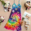 Custom Dog Photo Tie Dye Background Hawaii Cami Maxi Dress HO82 901982