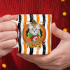 Custom Dog Cat Photo Halloween Pumpkin With Striped Pattern Mug HO82 903142