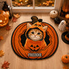 Custom Dog Cat Photo Halloween Pumpkin Custom Shape Faux Cashmere Rug HO82 903164