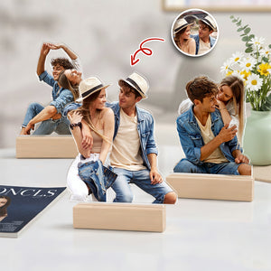 Custom Couple Photo Acrylic Statuette, Anniversary Gift for Him, Her, Couple, Valentine's Day HO82 901134