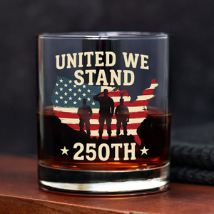United We Stand 250th Anniversary USA Veteran Whiskey Glass HA75 897310