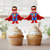 Custom Superheroes Photo Cupcake Toppers Peronalized Birthday Gift CH07 895348