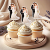 Custom Photo Happy Wedding Day Cupcake Toppers HO82 893638