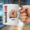 Custom Hand Photo Best Dad Ever White Mug N369 896451