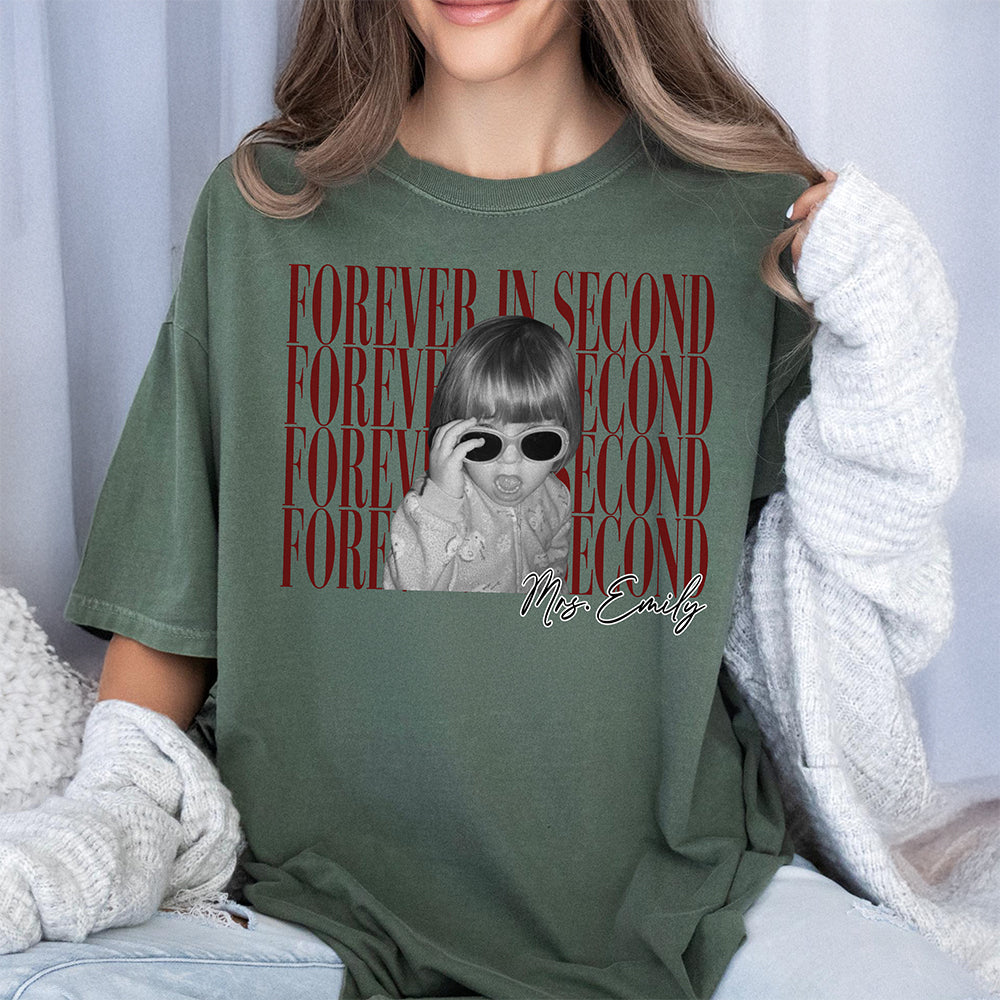 Custom Kid Photo Forever In Second Vintage Comfort Shirt Back to School Gift CH07 911954
