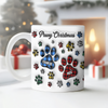 Custom Name Pawy Christmas 3D Inflated Effect Mug For Dog Lover TH10 894369