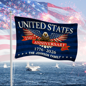 Unites State 250 Years Anniversary Custom Family Name House Flag CH07 910160