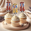 Graduation Class 2025 Cupcake Toppers Personalized Gift HO82 893772