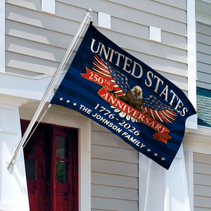 Unites State 250 Years Anniversary Custom Family Name House Flag CH07 910160