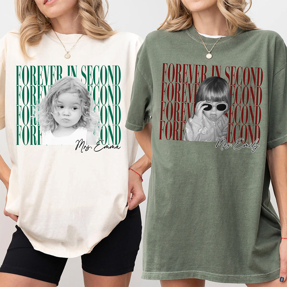 Custom Kid Photo Forever In Second Vintage Comfort Shirt Back to School Gift CH07 911954