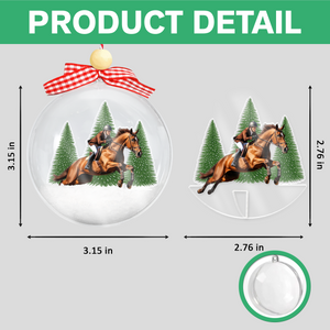 Custom Photo Horses Riding - Personalized 3D Ball Ornament For Family HA75 898060