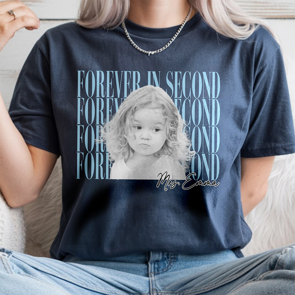 Custom Kid Photo Forever In Second Vintage Comfort Shirt Back to School Gift CH07 911954