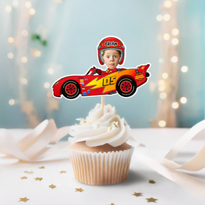 Custom Kid Face Car Toys Decoration Cupcake Toppers HA75 892000