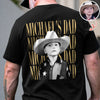 Personalized Vintage Photo Dad, Mom, Grandpa, Grandma Family Back Dark Shirt HA75 921522