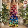 Custom Photo Blue Palm Hawaii Cami Maxi Dress HO82 901996