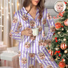 Custom Photo With Stripe Personalized Satin Pajamas Gift For Family HO82 900764