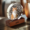 Custom Cat Photo With Bone For Cat Lover Round Acrylic Frame Block TH10 894067