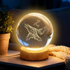 Kids Holding Mom's Hand - Personalized Engraved Crystal Ball LED Night Light - Heartfelt Mother's Day Gift for Mom, Wife HO82 901448