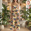 Custom Human Face Photo Tropical Maxi Dress Summer Gift CH07 911024
