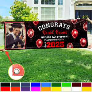 Custom Photo Class of 2025 Personalized We So Proud Of You Banner Graduation Party Gift CH07 895486