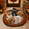 Custom Dog Cat Photo Halloween Pumpkin Custom Shape Faux Cashmere Rug HO82 903164