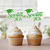 Personalised Class Of 2026 Glitter Bachelor Cap Cupcake Topper - Graduation Party Decorations for Graduates HO82 901492