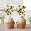 Custom Dinosaur Face Cupcake Toppers Dinosaur Birthday Decor HA75 892114