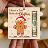 Custom Gingerbread Wood Money Holder Ornament Gift for Kids, Funny Holiday Gift for Family and Friends HO82 903908