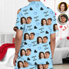 Custom Face & Name Short Pajama Set, Personalized Family Short Sleeve Pajamas For Men & Women HO82 902456