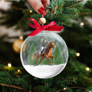 Custom Photo Horses Riding - Personalized 3D Ball Ornament For Family HA75 898060