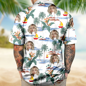 Custom Human Face Tropical Summer Vibe Hawaii Shirt LM32 893339