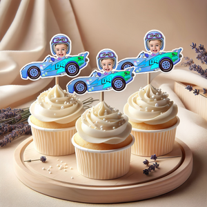 Custom Kid Face Car Toys Decoration Cupcake Toppers HA75 892000