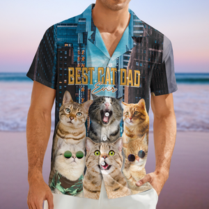Custom Photo Cat Portrait Retro Style Hawaii Shirt TH10 892953