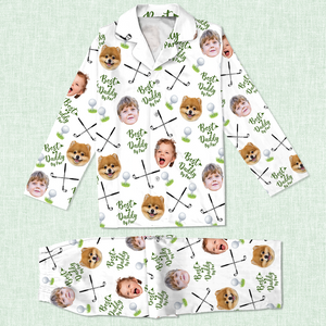 Custom Photo Best Dad By Par Pajamas Gift For Golf Lovers HA75 892730