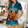 Custom Portrait Photo With Retro Style Short Pajamas Gift For Couple CH07 895506