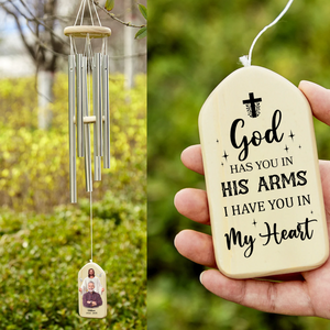 Custom Photo God Took You Home To Be With Him Memorial Wind Chimes LM32 893823