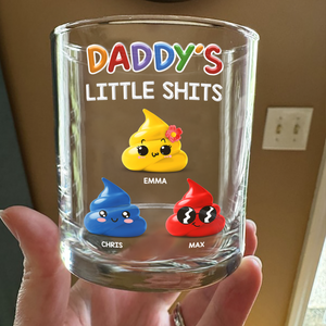 Mommy's Little Sh*ts Personalized Rock Glass Funny Gift For Family CH07 895288