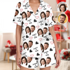 Custom Face & Name Short Pajama Set, Personalized Family Short Sleeve Pajamas For Men & Women HO82 902456