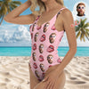 Custom Face With Red Lips Swimsuit Gift For Her LM32 899867