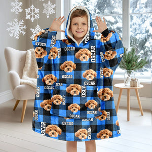 Custom Photo Name Dog Hoodie Blanket For Dog Lovers HA75 898232