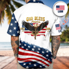 God Bless America Shirt – Personalized Name USA Flag Eagle Cross Hawaiian Shirt CH07 911292