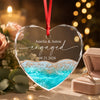 Personalized Married Couple Heart Glass Ornament Christmas Keepsake, Newlywed Wedding Gift LM32 669799