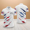Personalized Golf Ball Pattern With America Flag Polo Shirt Gift For Golfer, Golf Lovers HO82 900806