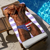 Personalized Funny Muscle Body American Flag Underwear Beach Towel HA75 921852