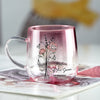 Personalized Mother of the Bride & Groom Pink Gradient Glass Mug, Wedding Gift for Mother HO82 901772