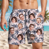 Custom Human Face Photo On Family Beach Short TH10 892649