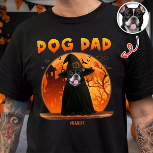Dog Mom Dark Night - Custom Dog Halloween Photo Dark Shirt Gift For Dog Lovers CH07 899438